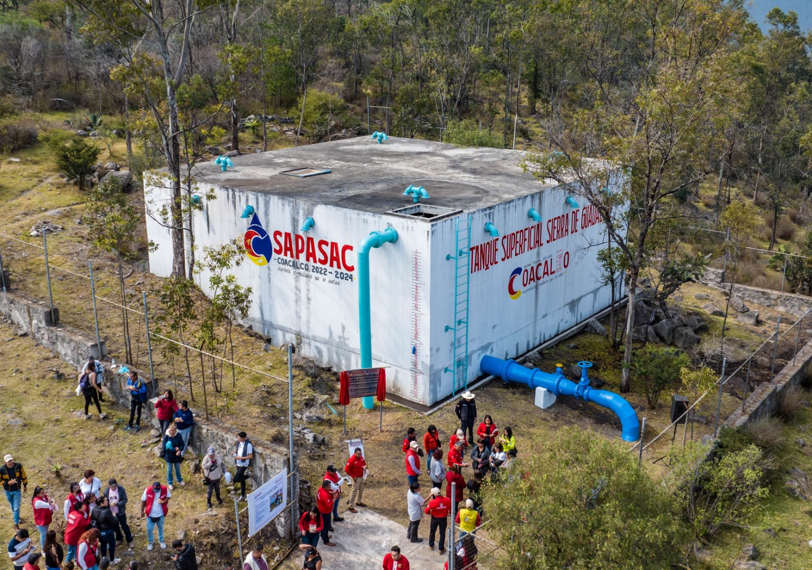 INAUGURAN EN COACALCO LÍNEA DE CONDUCCIÓN DE AGUA POTABLE Y DOS NUEVOS POZOS