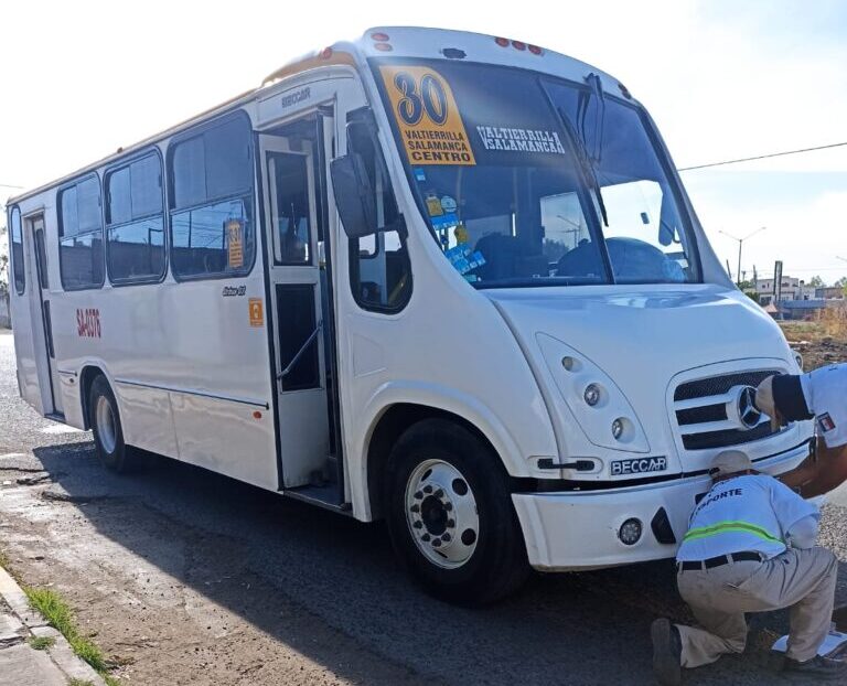 Se realiza operativo para revisar al Transporte Público de Salamanca