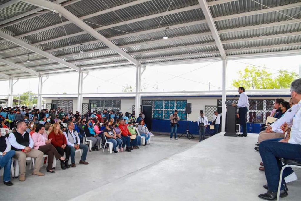 Entregó Carlos Peña Ortiz techumbre por más de 2.5 MDP a Telesecundaria – Administración Municipal Reynosa 2021-2024