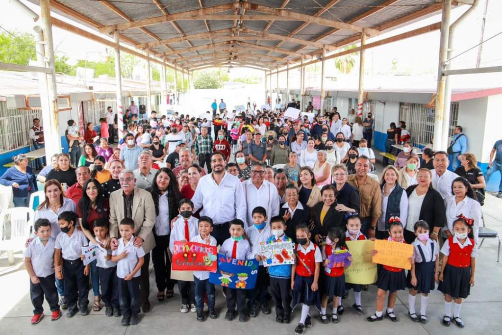 Inauguraron obra escolar Alcalde, estudiantes, padres de familia y Maestros – Administración Municipal Reynosa 2021-2024
