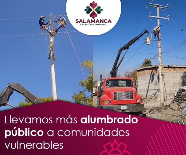 Llevamos más alumbrado público a zonas vulnerables de Salamanca