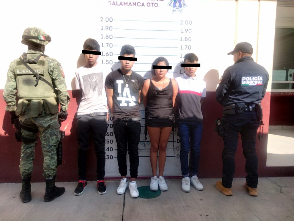 Policía de Salamanca detiene a cuatro personas por robo con lujo de violencia