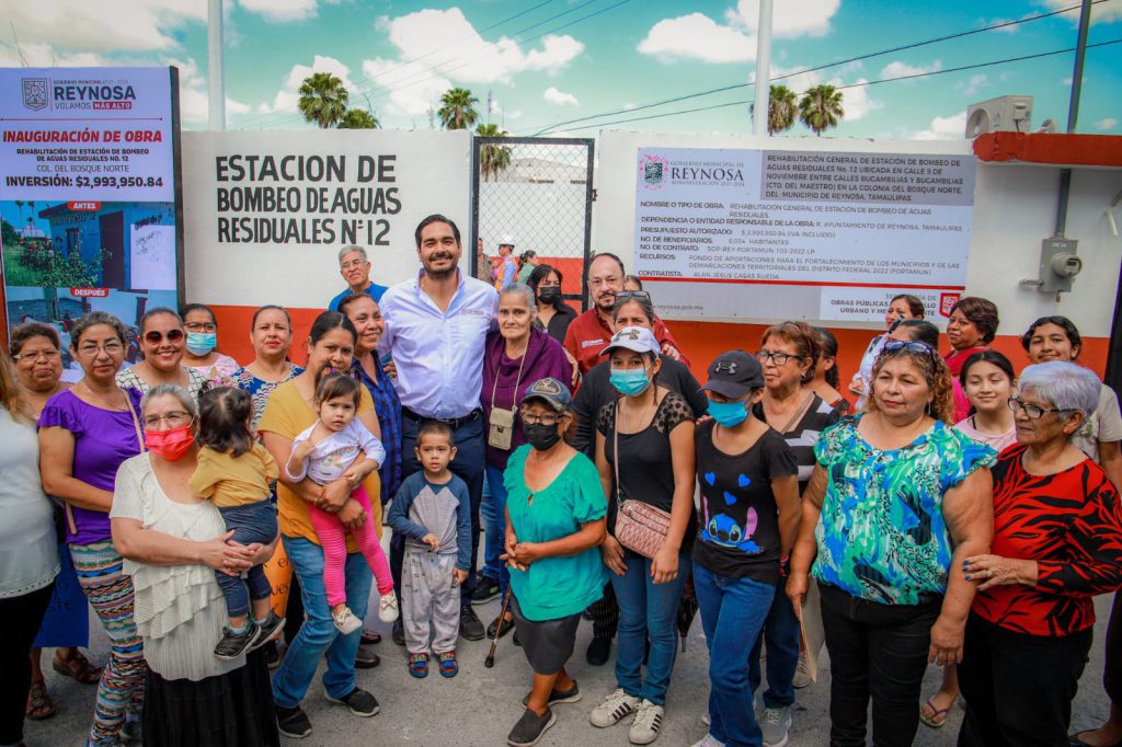 Entregó Carlos Peña Ortiz Estación de Bombeo a Col. Del Bosque Norte – Administración Municipal Reynosa 2021-2024