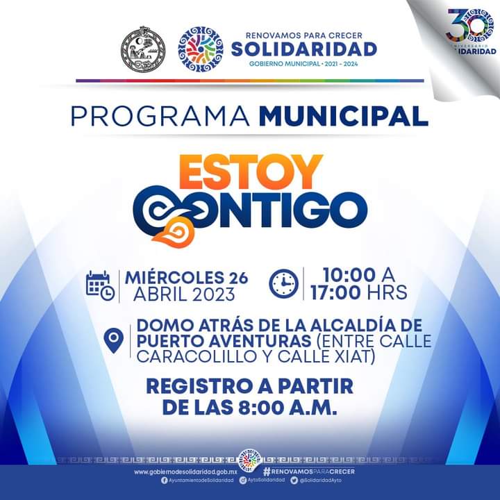 Todo listo “Estoy Contigo” en Puerto Aventuras – H. Ayuntamiento de Solidaridad