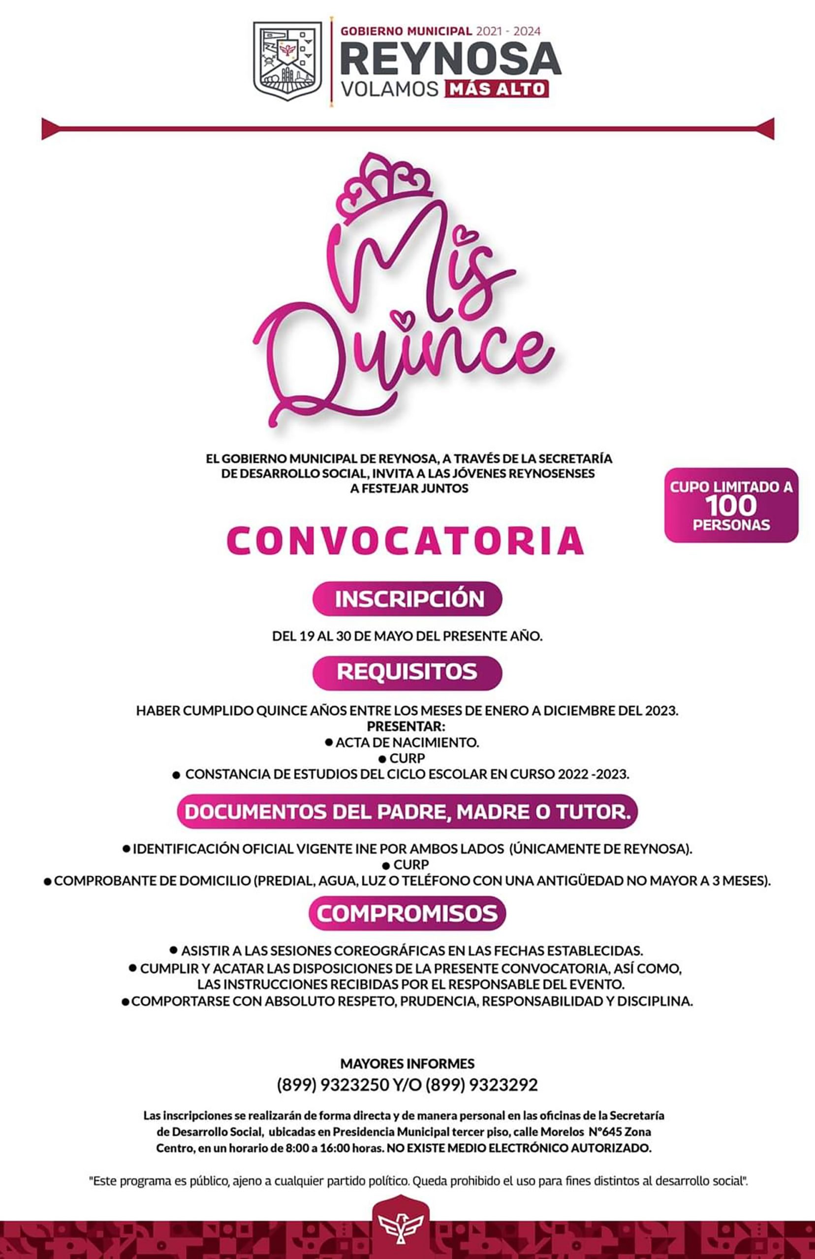 Celebrará Gobierno de Carlos Peña Ortiz a Quinceañeras – Administración Municipal Reynosa 2021-2024