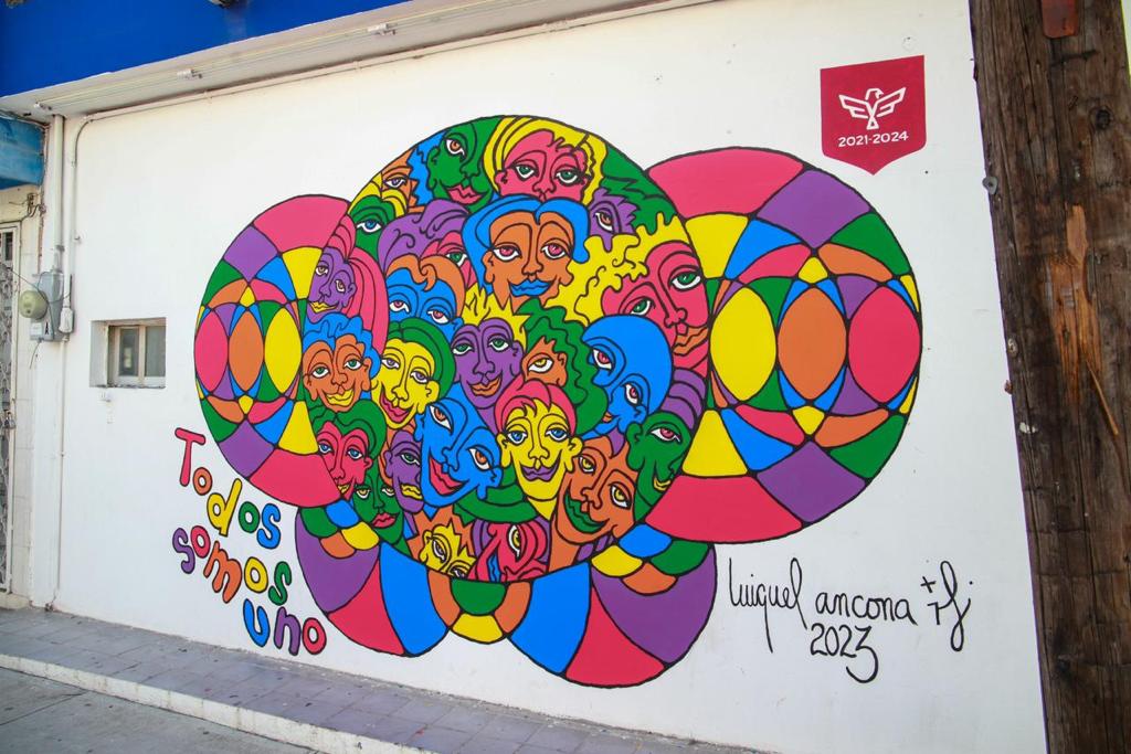 Inauguraron Alcalde y artista reynosense mural dedicado a la unidad y la felicidad – Administración Municipal Reynosa 2021-2024