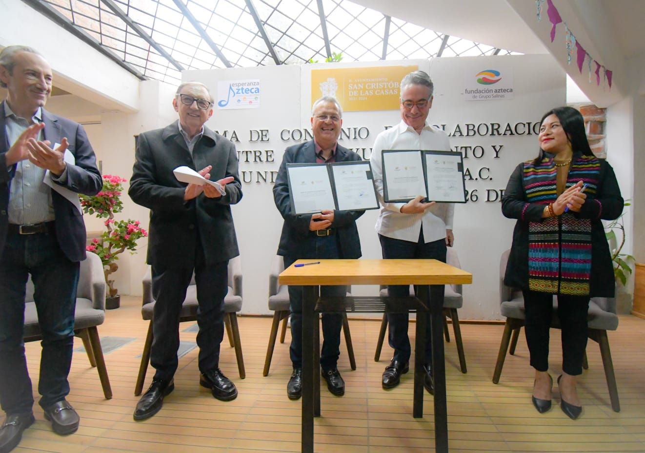 SIGNAN CONVENIO DE COLABORACIÓN AYUNTAMIENTO DE SCLC Y TV AZTECA A.C. – H. Ayuntamiento de San Cristóbal de Las Casas