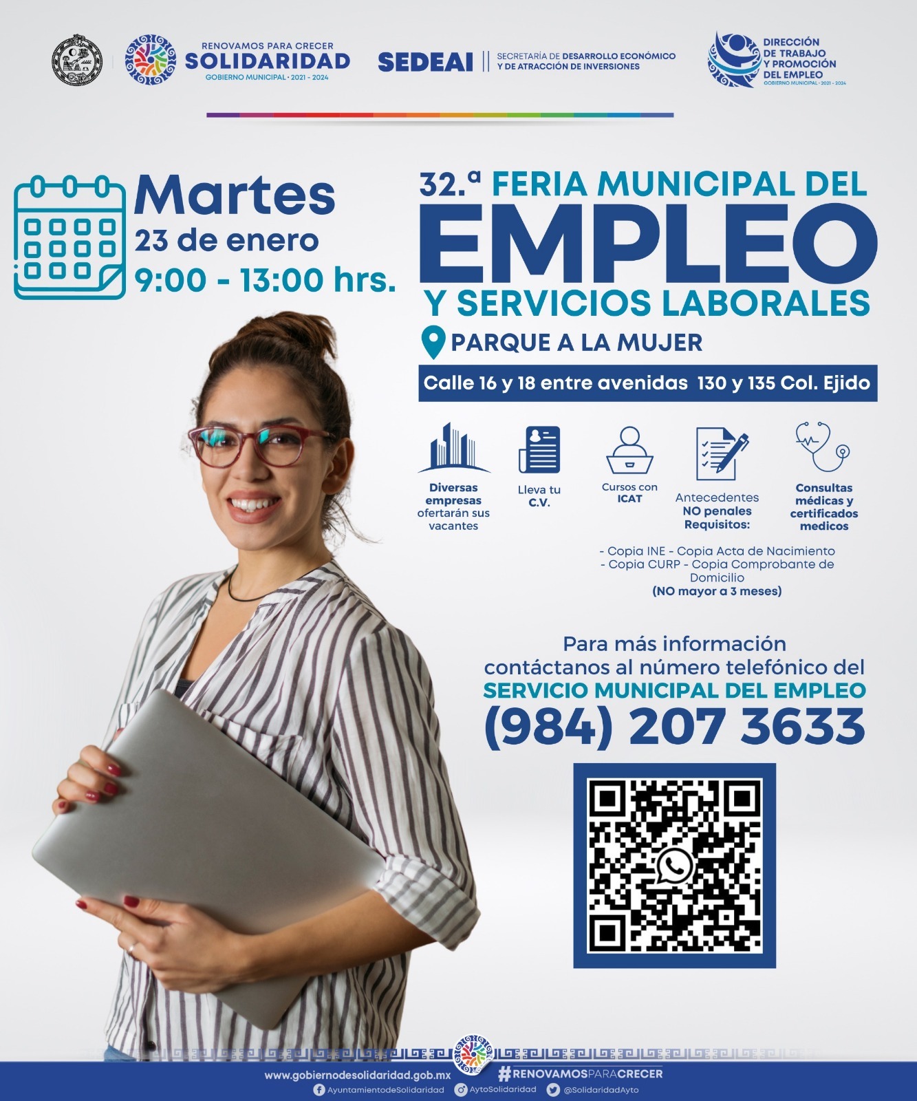 El martes 23 se hará la primera Feria del Empleo de este año – H. Ayuntamiento de Solidaridad